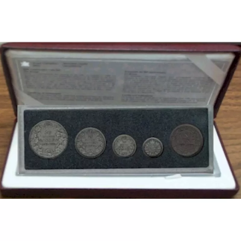 1998 (1908-) Canadian 5-Coin Antique 90th Anniversary of the Mint